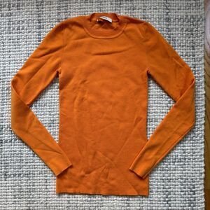 Odeeh Orange Knit Long Sleeve Top XS
